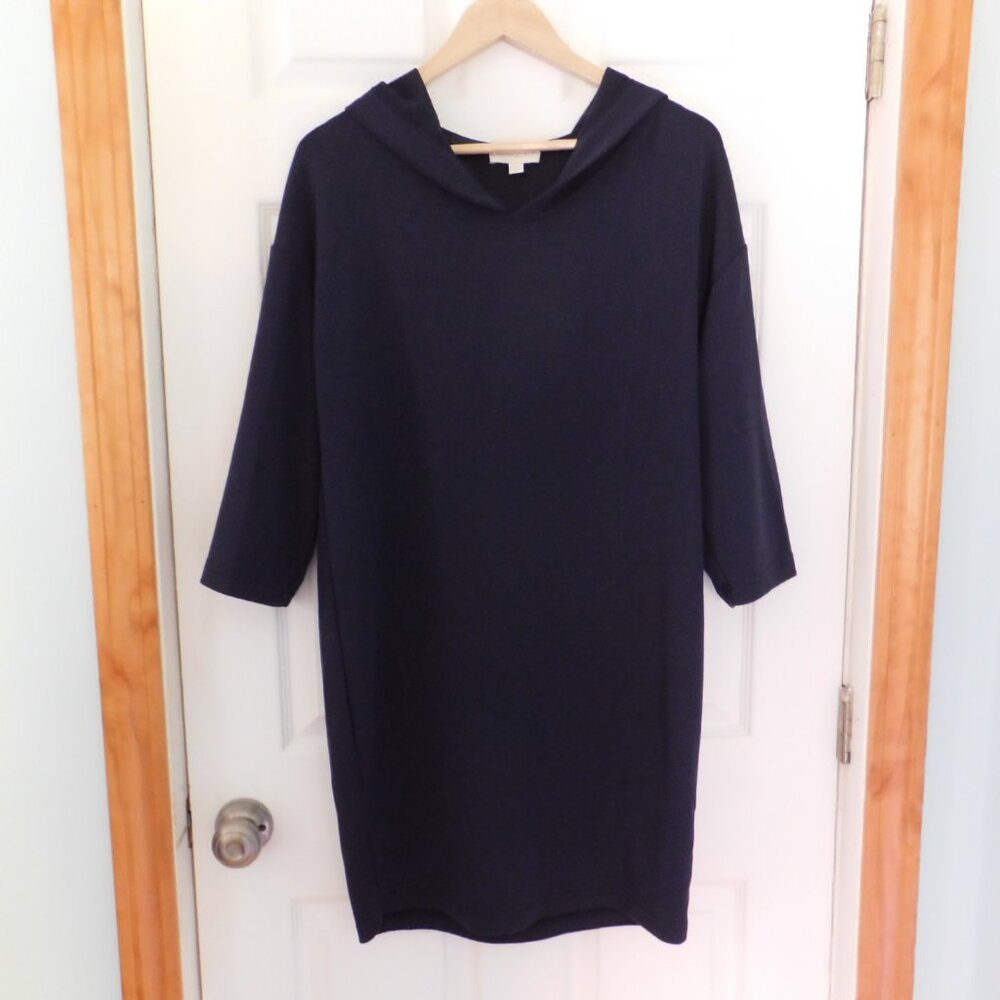 Cynthia Rowley Blue Casual Hooded Dress Womens‎  Minimilist Momcore Preppy Large